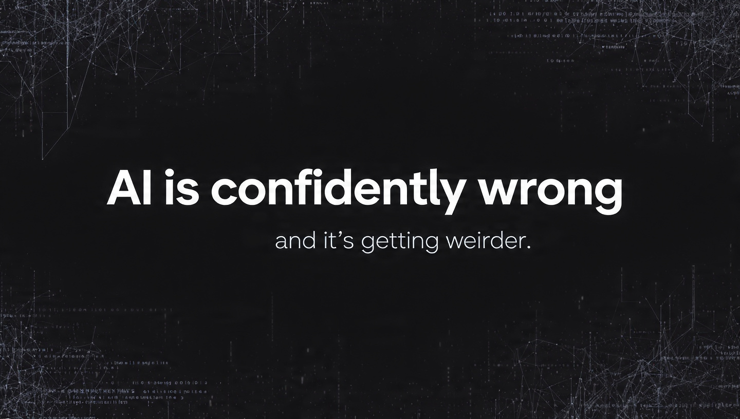 AI is confidently wrong — and it's getting weirder